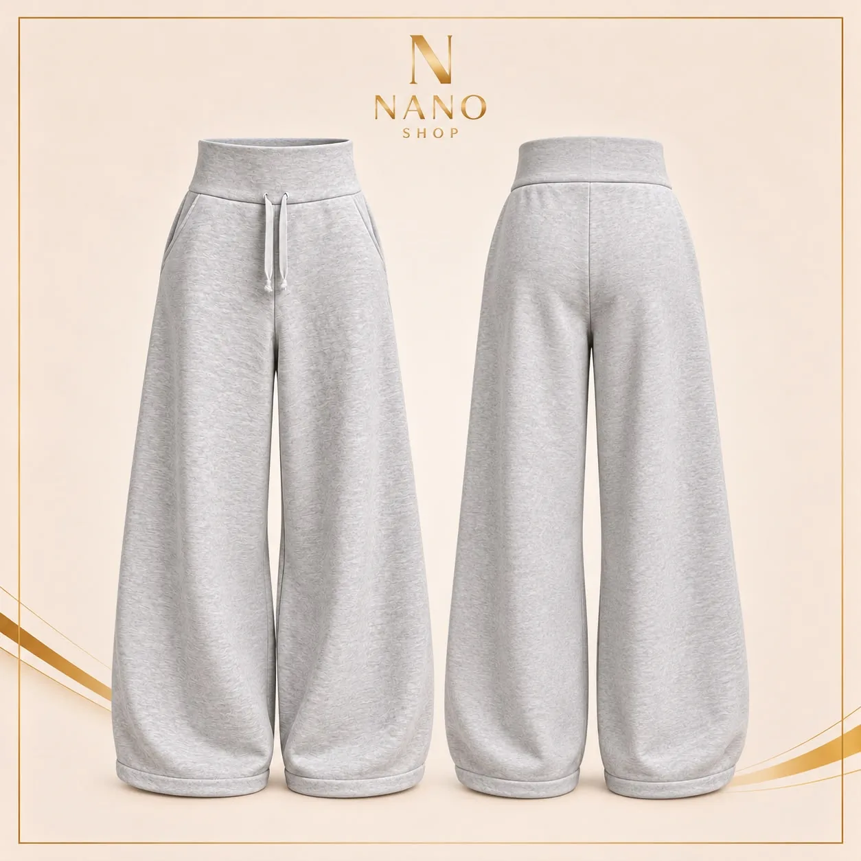 Fleece Barrel-Leg Sweatpants